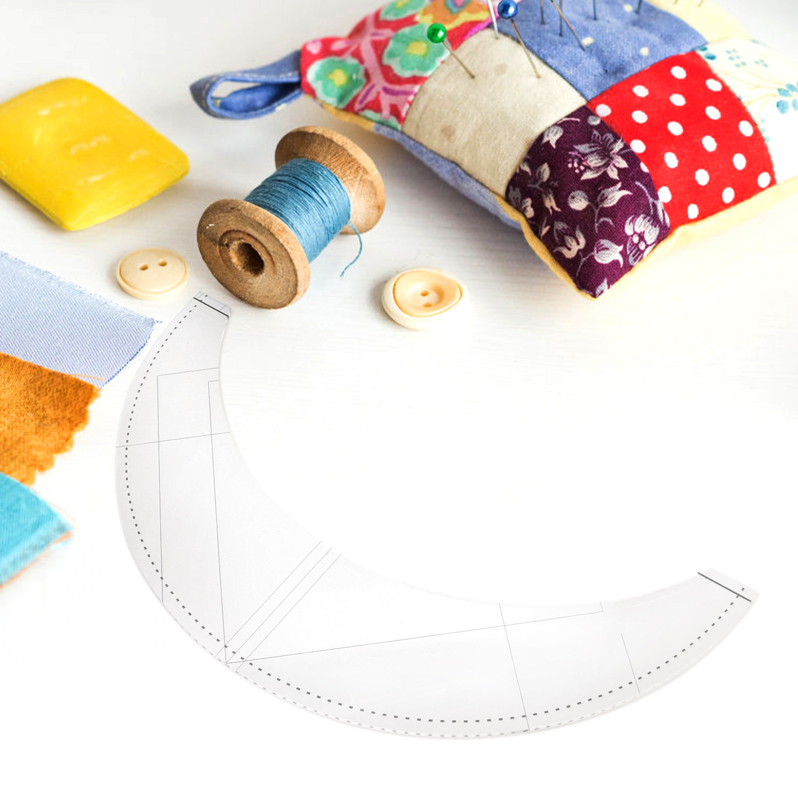 Multifunctional Acrylic Patchw - Sewing Gauge Ruler 评论和价格